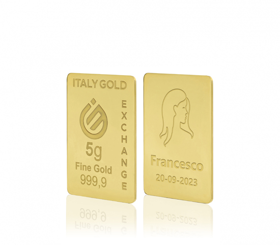 Gold ingots Star Signs - Virgo - 24Kt - 5gr IGE GOLD